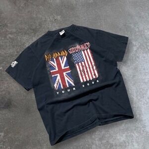 Def Leppard Journey Tour 2006 Black T Shirt Men's Size Medium Anvil